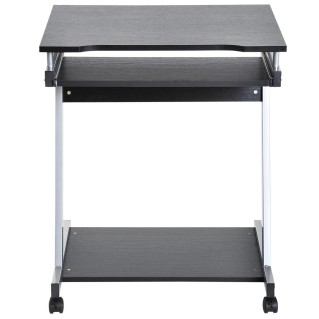 Mesa para Ordenador con Ruedas ZAFRA en Madera color Negro 2