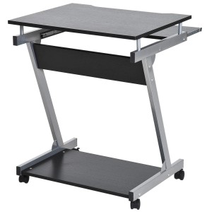 Mesa para Ordenador con Ruedas ZAFRA en Madera color Negro