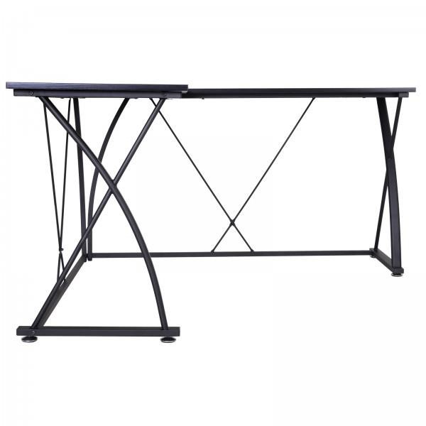 Mesa de Oficina MANILA, 142x142x76 cm, en Metal y Madera, color Negro