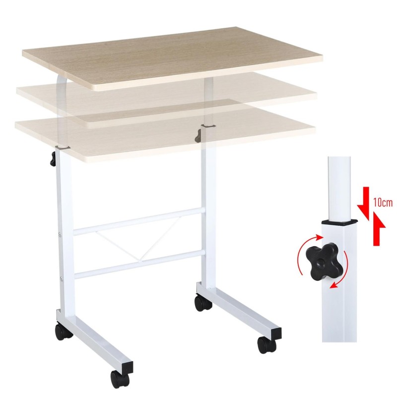 Mesa de Ordenador CORA, En Madera, Color Blanco