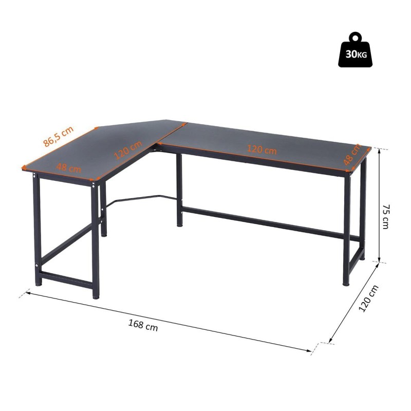 Mesa de Oficina ISMA color Negro