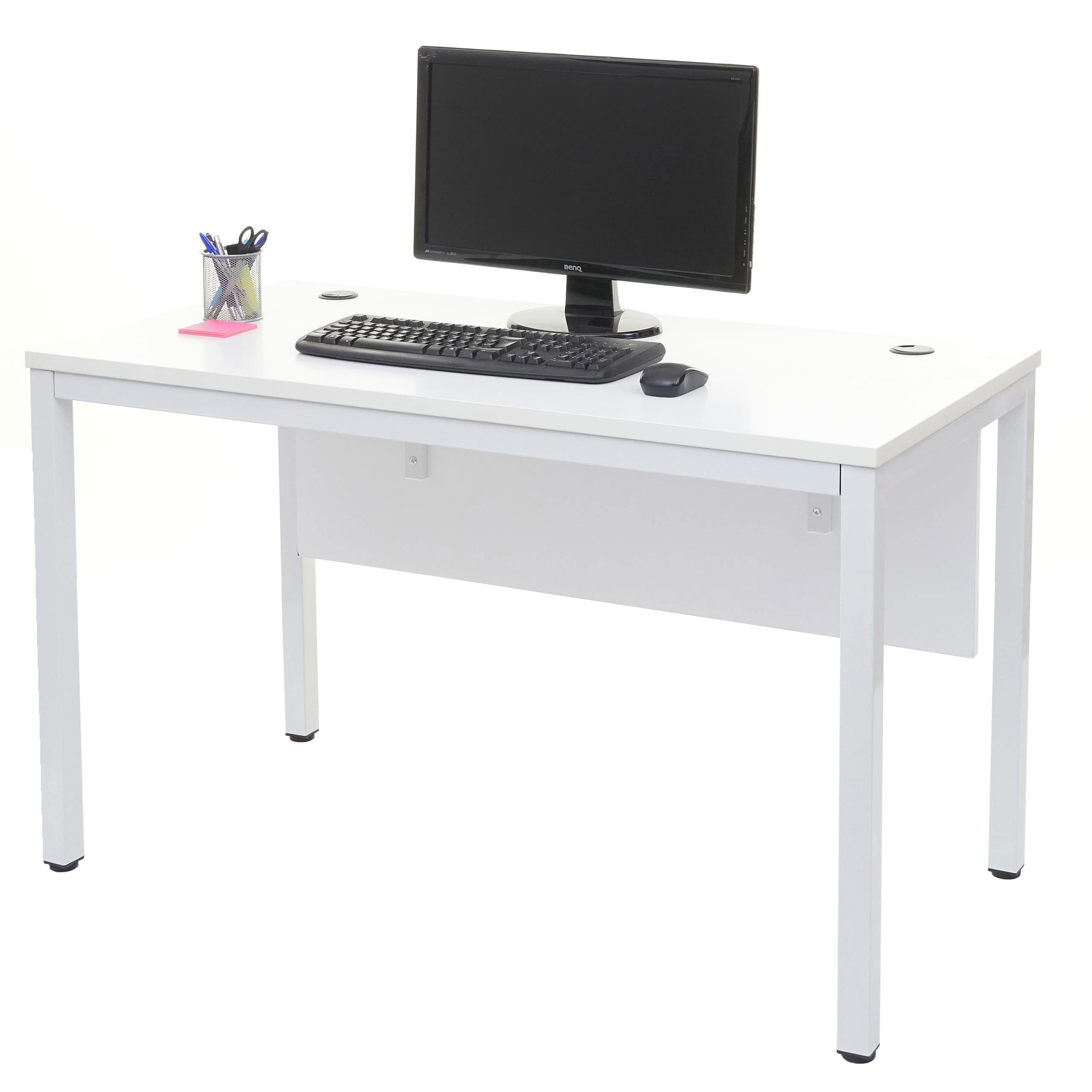 Mesa de Oficina MESTER, 120x60x76 cm, en Metal y Madera, color Blanco