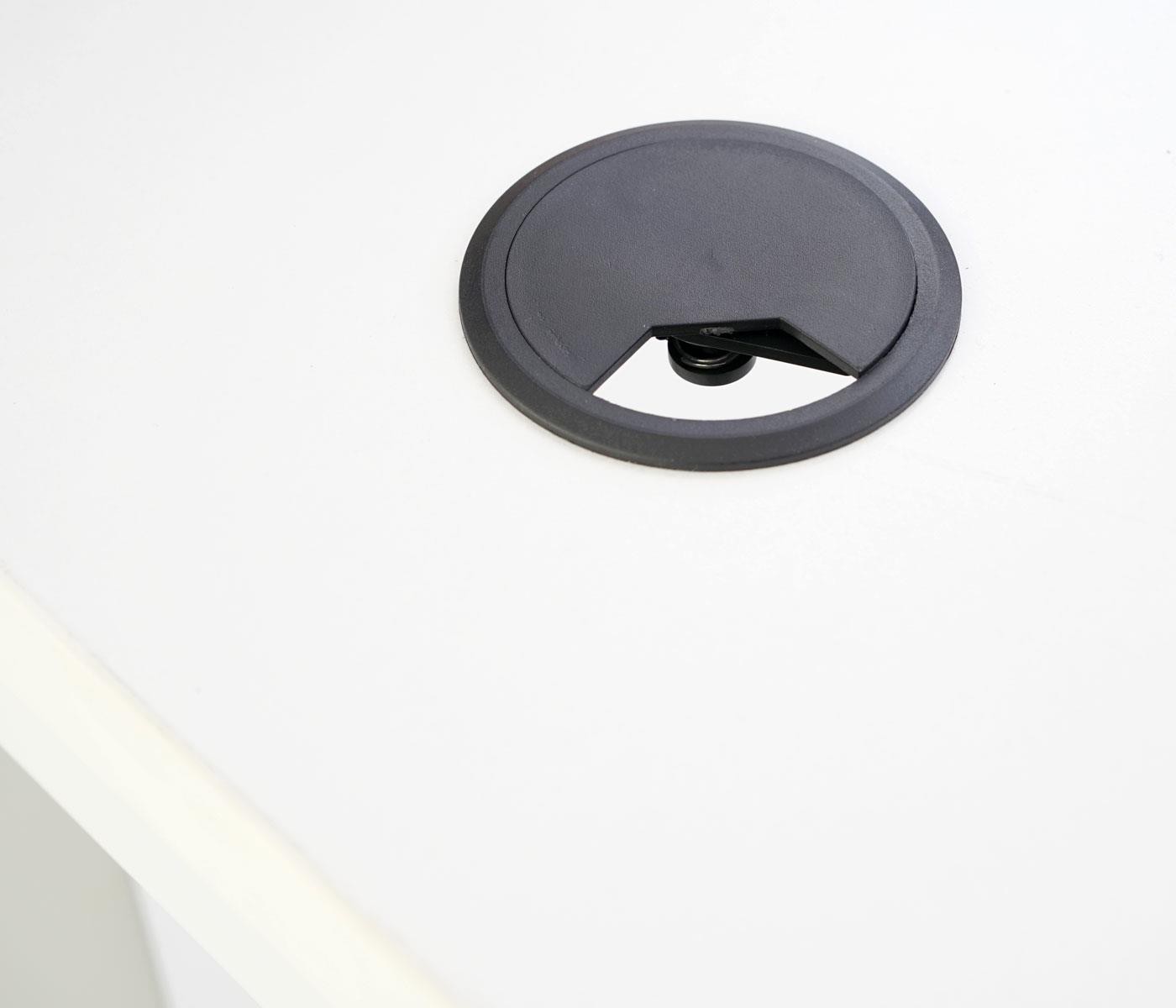Mesa de Oficina MESTER, 120x60x76 cm, en Metal y Madera, color Blanco