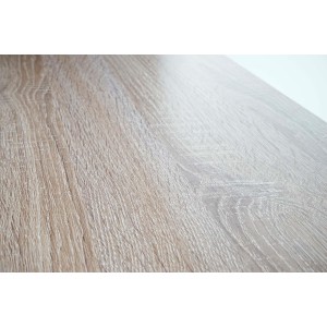 Mesa para Ordenador NILSA, 100x40x80 cm, color Roble y Blanco