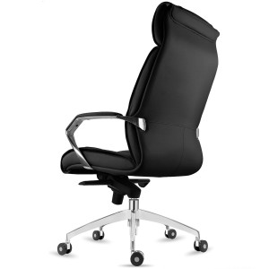 Sillón de Oficina HANOI en Piel Natural Negra