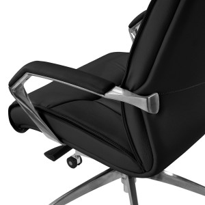 Sillón de Oficina HANOI en Piel Natural Negra