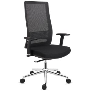 Silla de Oficina Ergonómica SANTOS, uso profesional 8h, negro