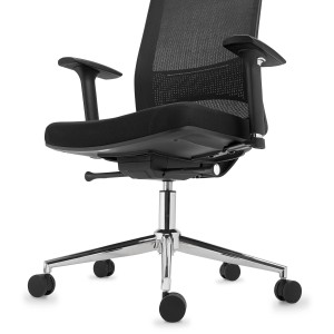 Silla de Oficina Ergonómica SANTOS, uso profesional 8h, negro