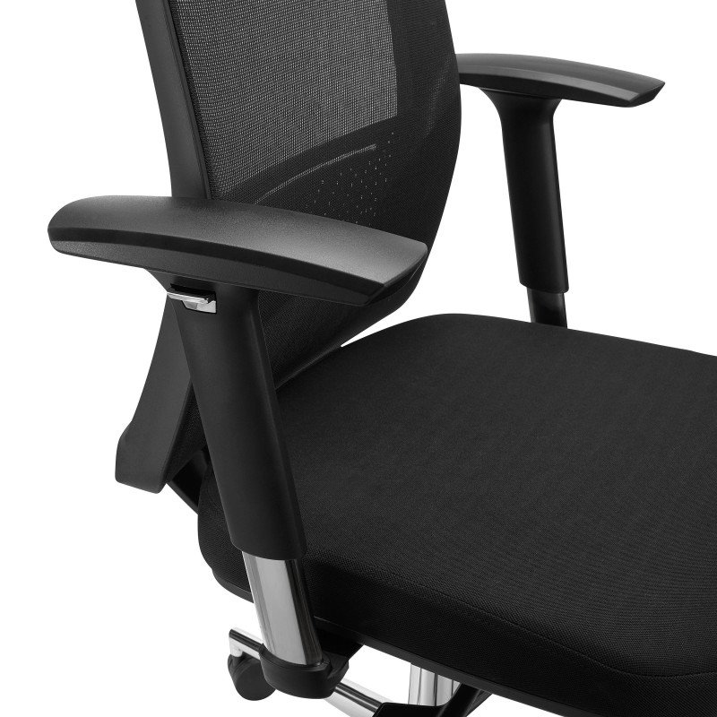 Silla de Oficina Ergonómica SANTOS, uso profesional 8h, negro