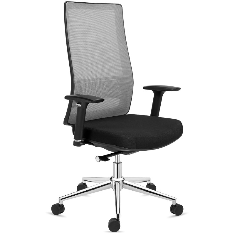 Silla de Oficina Ergonómica SANTOS, uso profesional 8h, negro