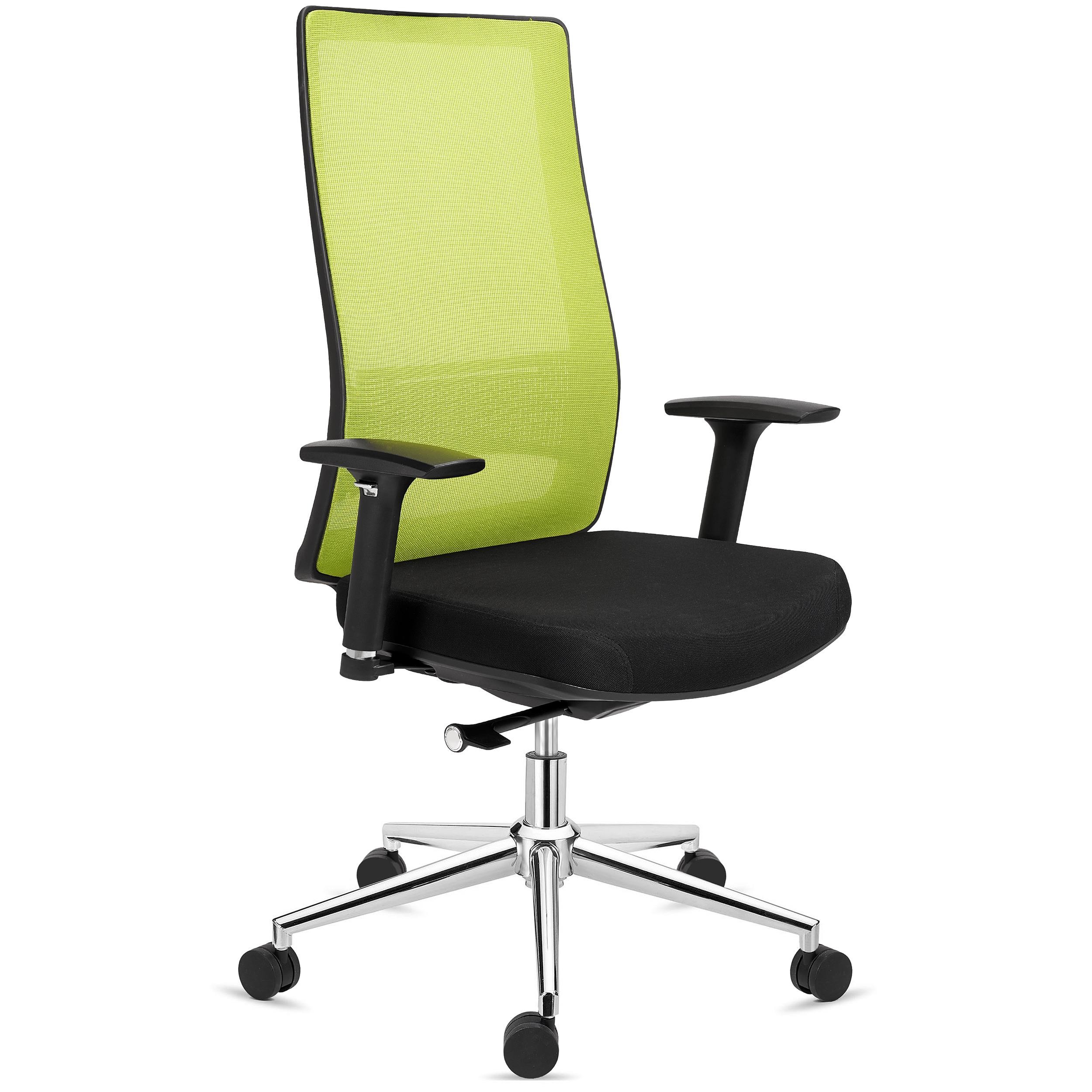 Silla Ergonómica SANTOS, Uso Profesional 8h, Elegante Diseño, En Negro