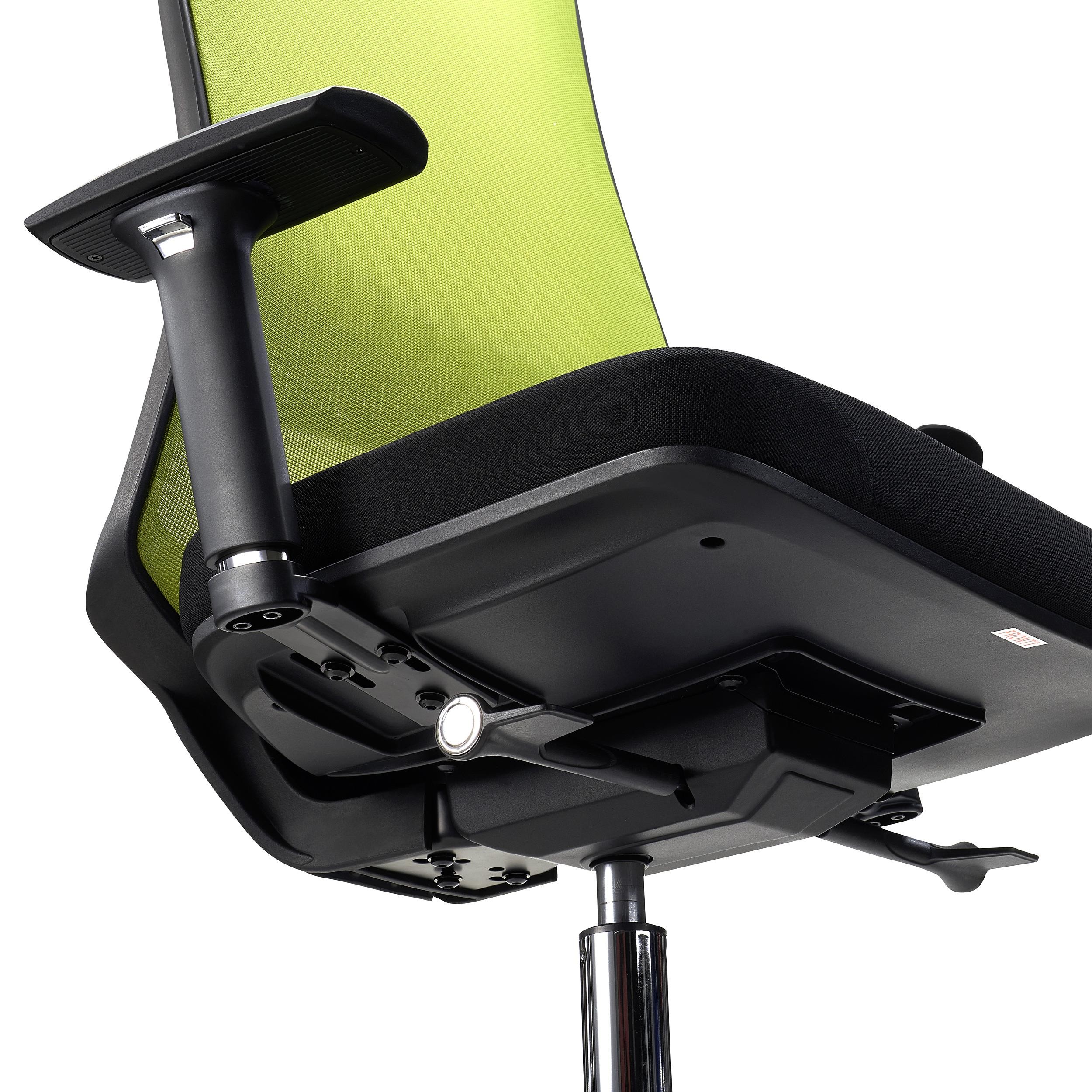 Silla Ergonómica SANTOS, Uso Profesional 8h, Elegante Diseño, En Negro