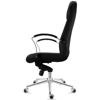 Sillón de Oficina CANCUN, En Piel, Color Negro 2
