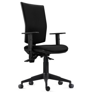 Silla Ergonómica ATLANTA, tela negra