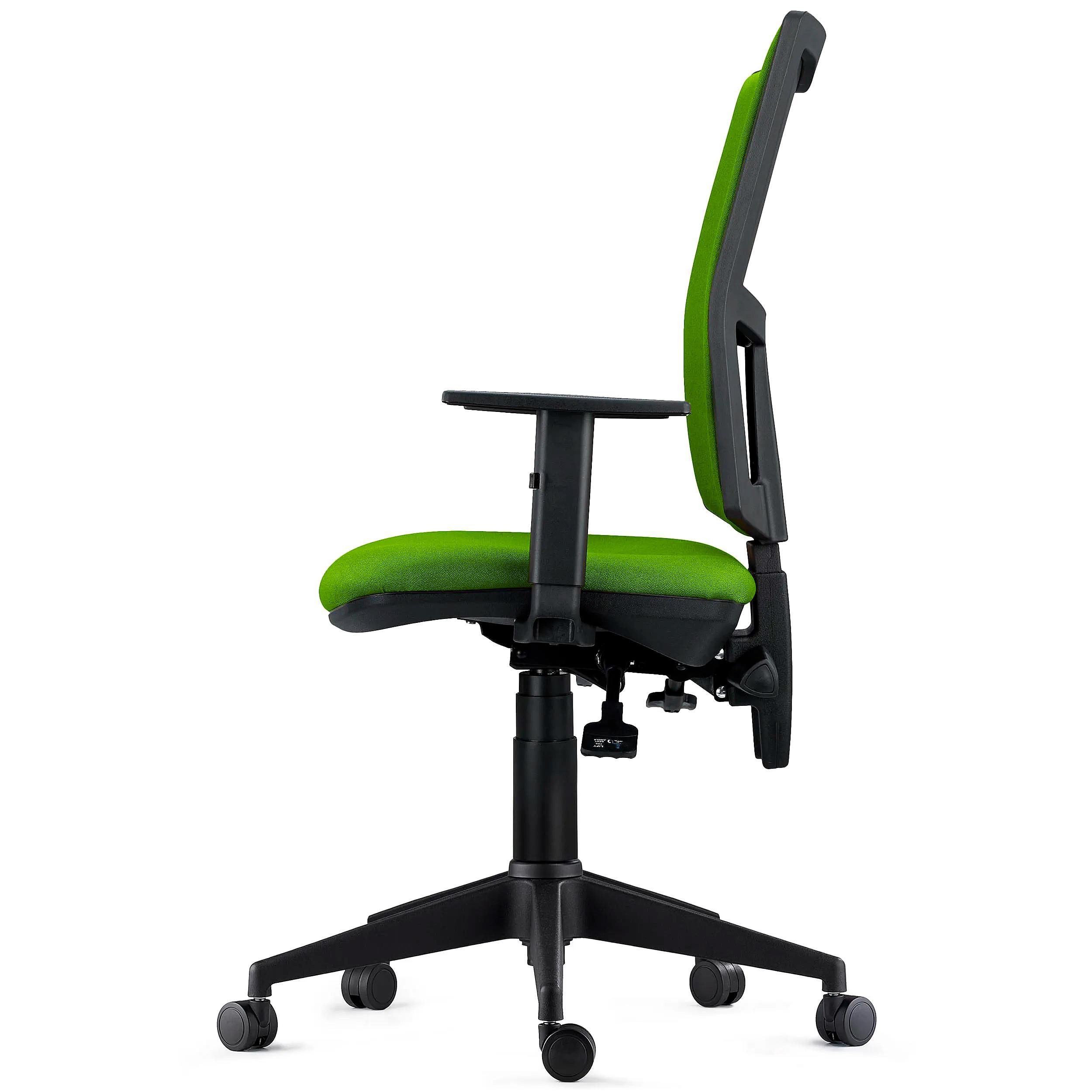 Silla Ergonómica ATLANTA, Mecanismo Sincronizado, Uso 8 Horas, en Tela Negra
