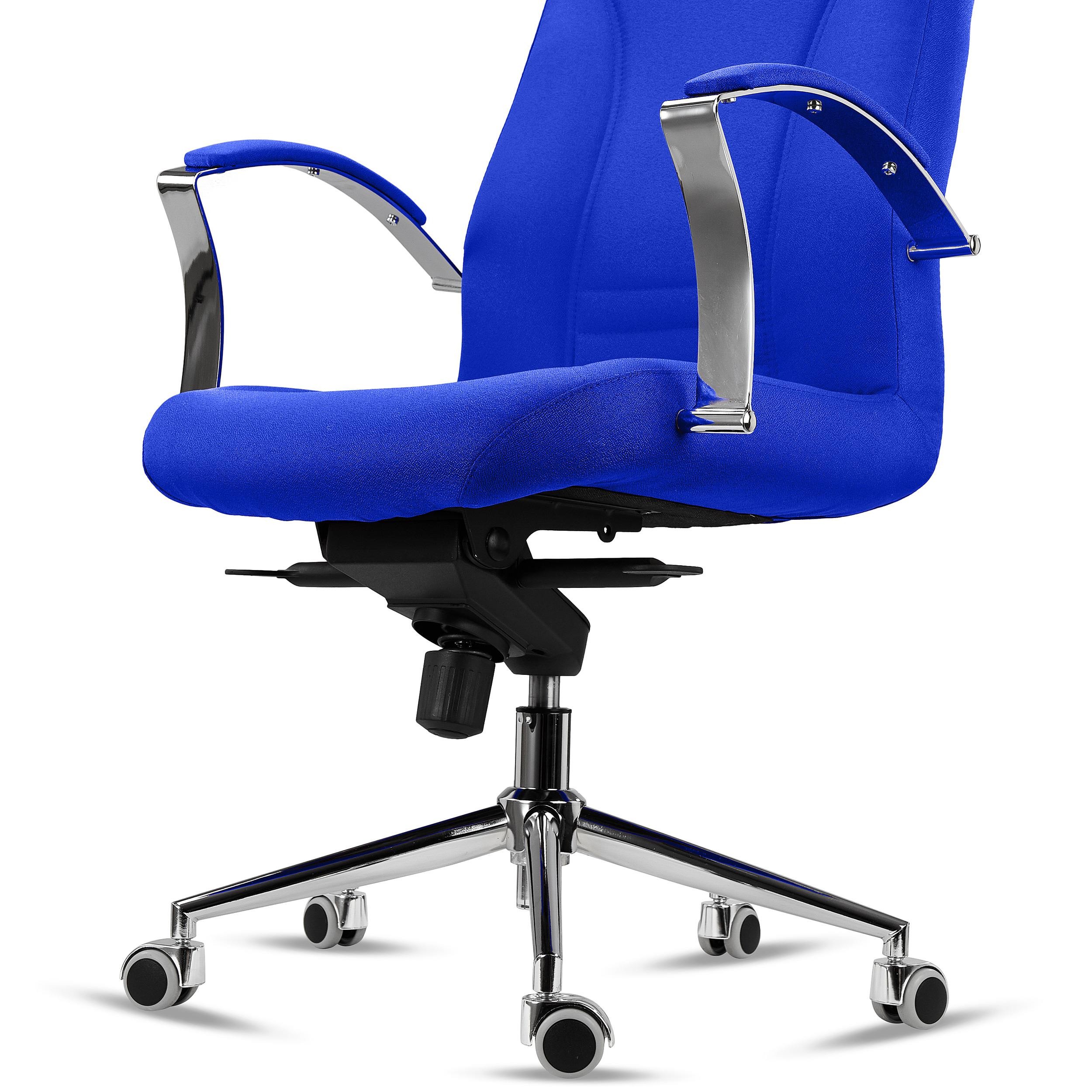 Sillón de Oficina CANCUN, Mecanismo Basculante, Respaldo Alto, en Tela Negra
