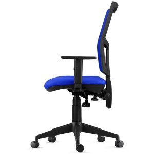 Silla Ergonómica ATLANTA, tela y malla negra