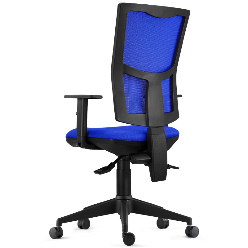 Silla Ergonómica ATLANTA, tela y malla negra