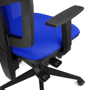 Silla Ergonómica ATLANTA, tela y malla negra