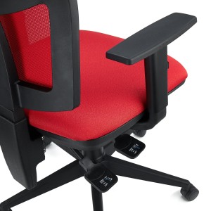Silla Ergonómica ATLANTA, tela y malla negra
