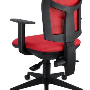 Silla Ergonómica ATLANTA, tela y malla negra