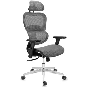 Silla ergonómica VICTORY, totalmente ajustable, malla negra