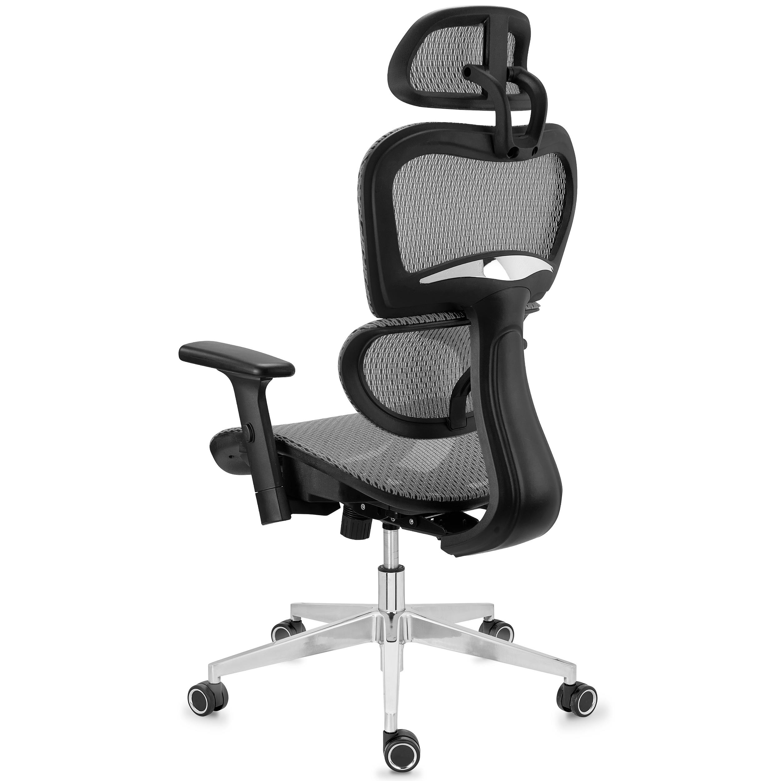 Silla Ergonómica VICTORY, 100% Ajustable, Máxima Comodidad, Uso Intensivo 8h, En Malla Negra