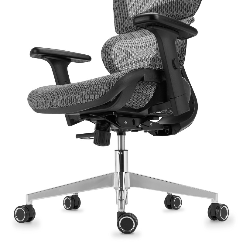 Silla ergonómica VICTORY, totalmente ajustable, malla negra