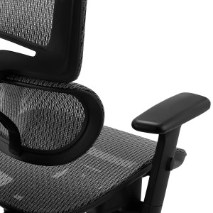 Silla ergonómica VICTORY, totalmente ajustable, malla negra