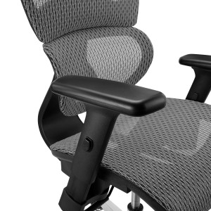Silla ergonómica VICTORY, totalmente ajustable, malla negra