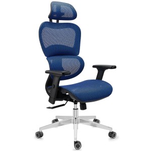 Silla ergonómica VICTORY, totalmente ajustable, malla negra