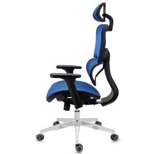 Silla ergonómica VICTORY, totalmente ajustable, malla negra