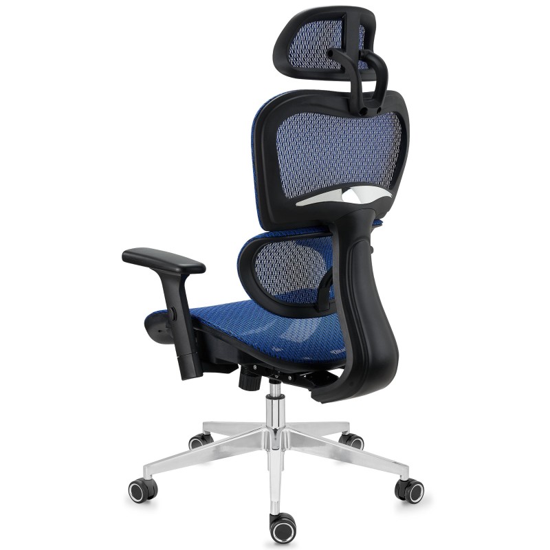 Silla ergonómica VICTORY, totalmente ajustable, malla negra