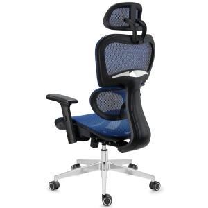 Silla ergonómica VICTORY, totalmente ajustable, malla negra