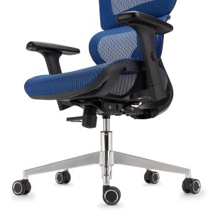 Silla ergonómica VICTORY, totalmente ajustable, malla negra
