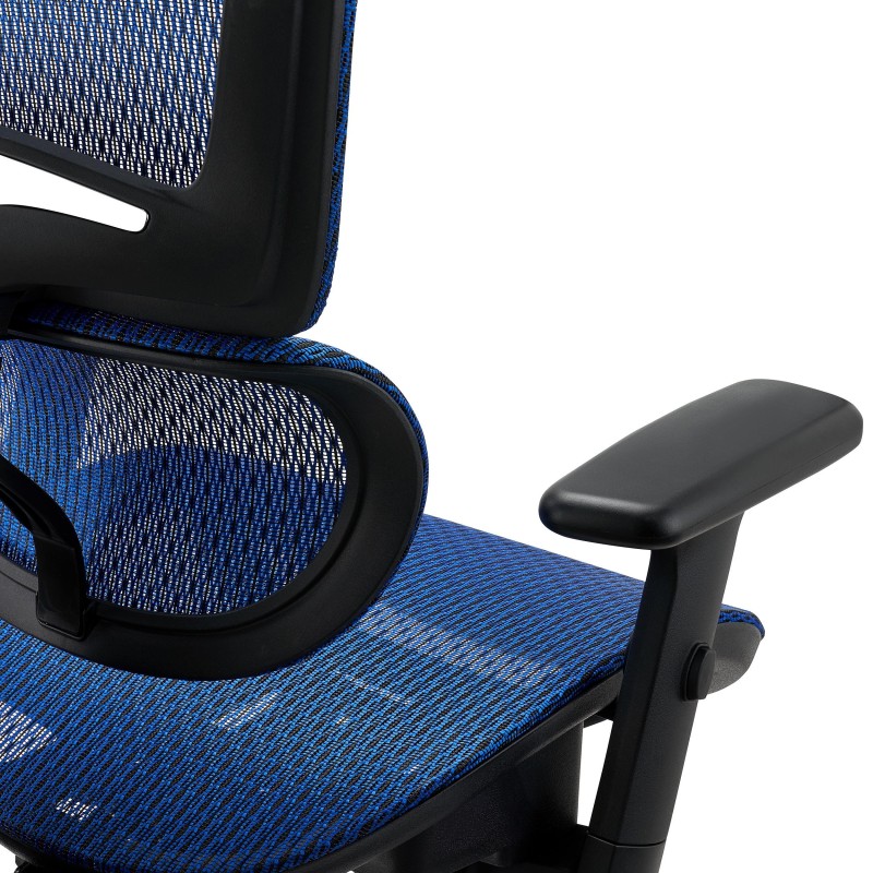 Silla ergonómica VICTORY, totalmente ajustable, malla negra