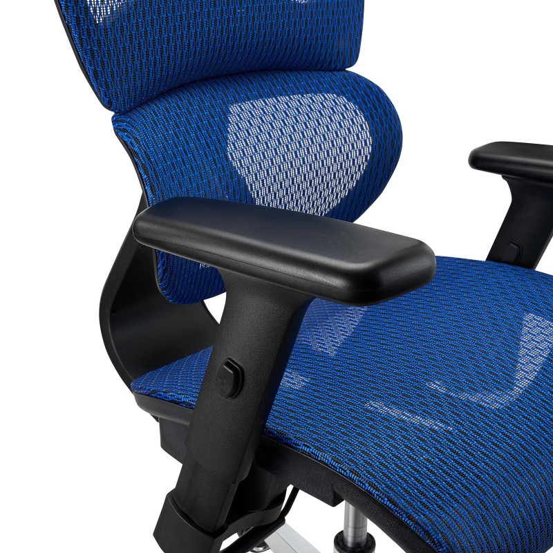 Silla ergonómica VICTORY, totalmente ajustable, malla negra
