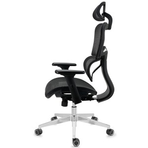 Silla ergonómica VICTORY, totalmente ajustable, malla negra