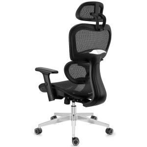 Silla ergonómica VICTORY, totalmente ajustable, malla negra