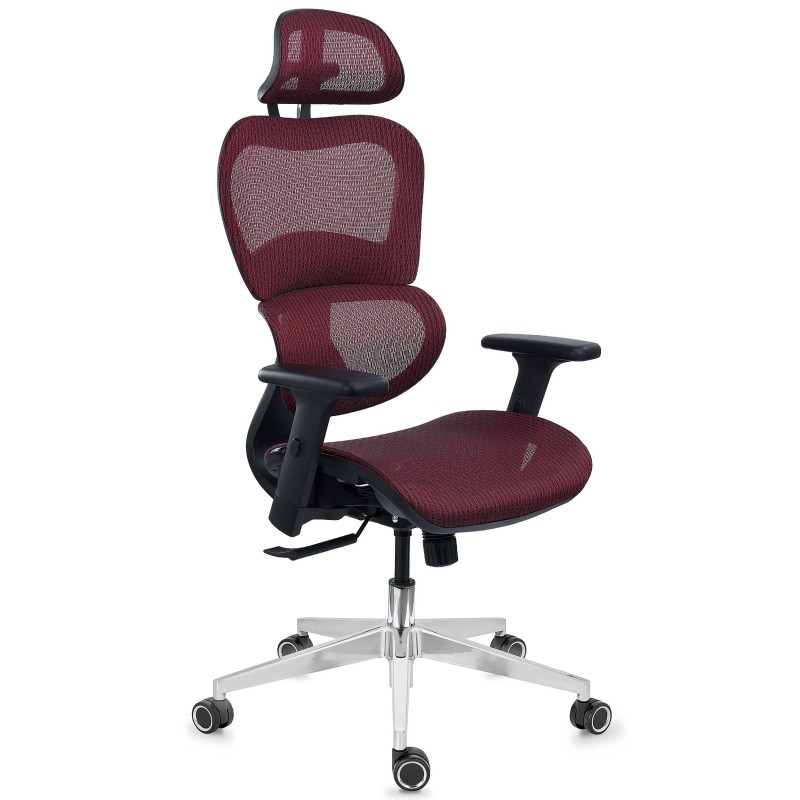 Silla ergonómica VICTORY, totalmente ajustable, malla negra