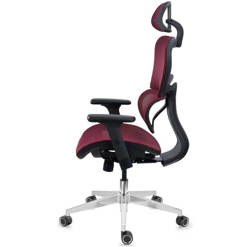 Silla ergonómica VICTORY, totalmente ajustable, malla negra