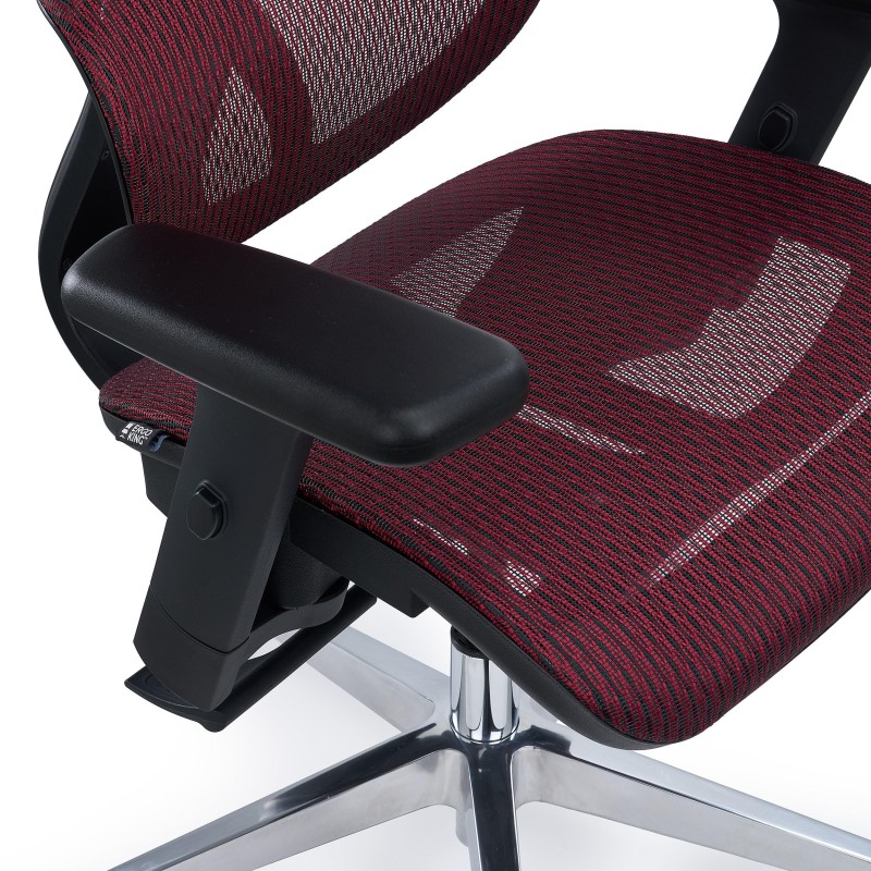 Silla ergonómica VICTORY, totalmente ajustable, malla negra