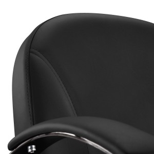 Silla de Confidente CANCUN, En Piel, Color Negro