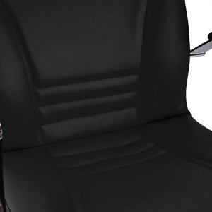 Silla de Confidente CANCUN, En Piel, Color Negro