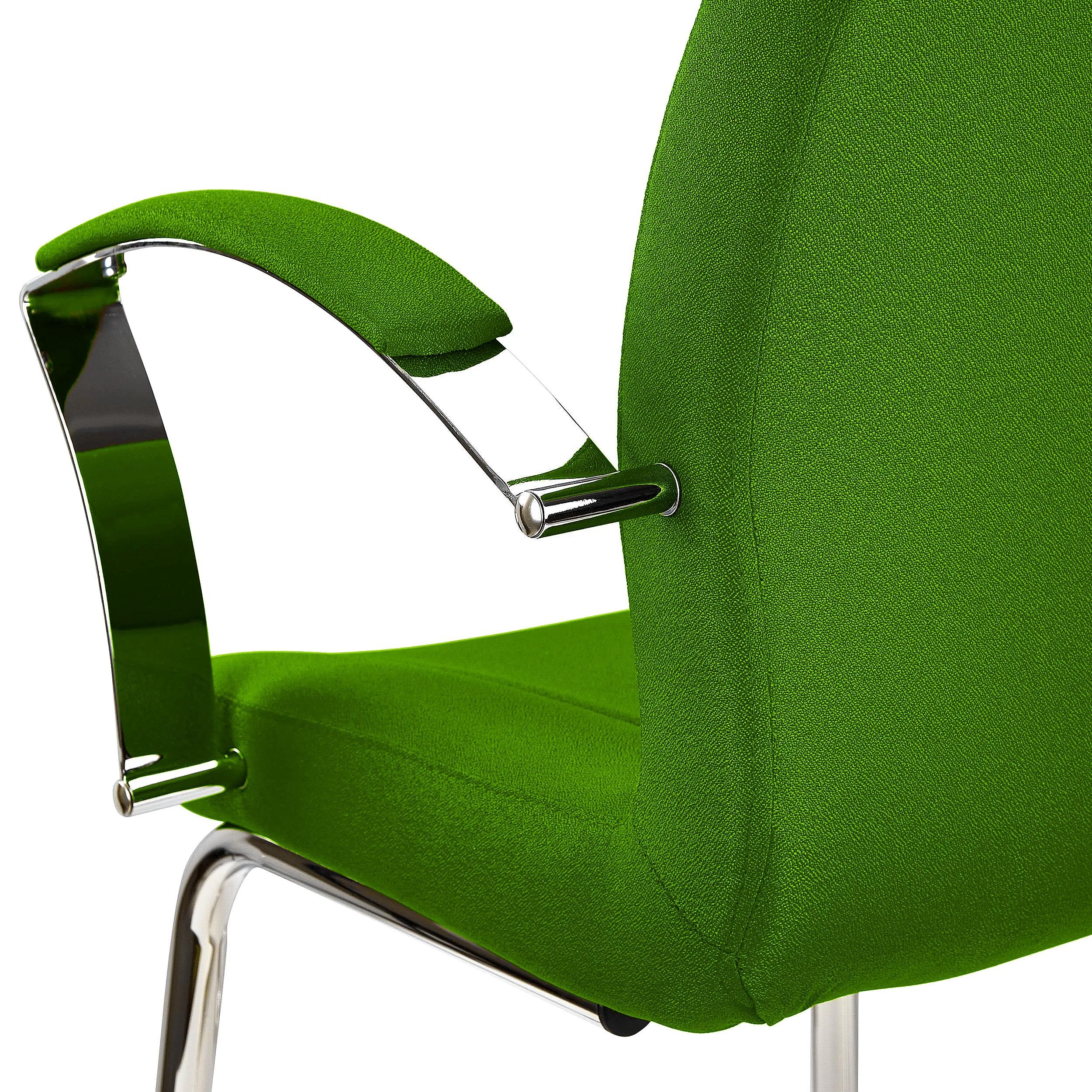 Silla de Confidente CANCUN, Elegante Diseño, Estructura Metálica, en Tela Negra