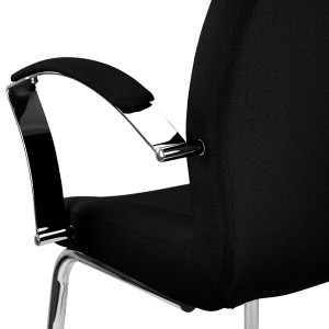 Silla de Confidente CANCUN, En Tela, Color Negro