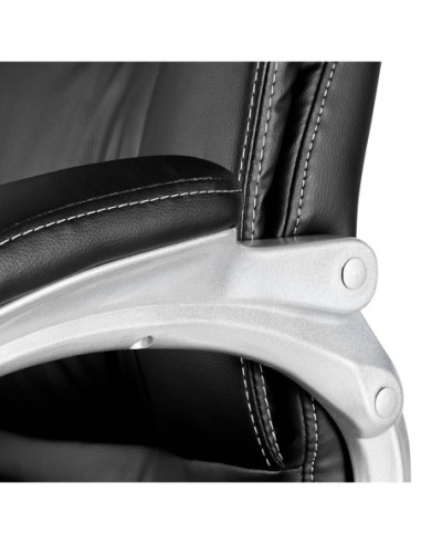 Lote 5 Sillas de Confidente ELVA, apilables, en Negro y Patas Grises