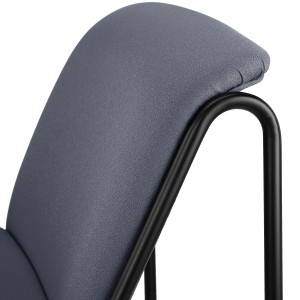 Silla de Confidente LIMA, En Tela, Color Negro