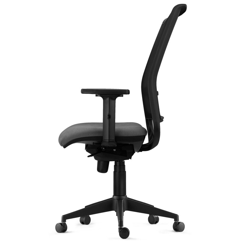 Silla Ergonómica NEPTUNO en Malla y Tela Negra