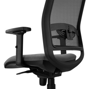 Silla Ergonómica NEPTUNO en Malla y Tela Negra